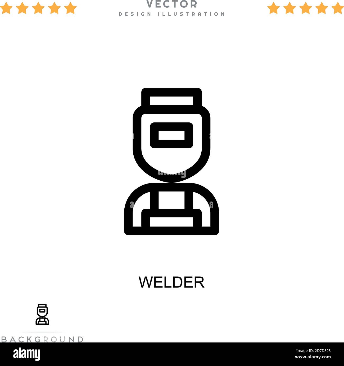 Welder icon. Simple element from digital disruption collection. Line Welder icon for templates, infographics and more Stock Vector