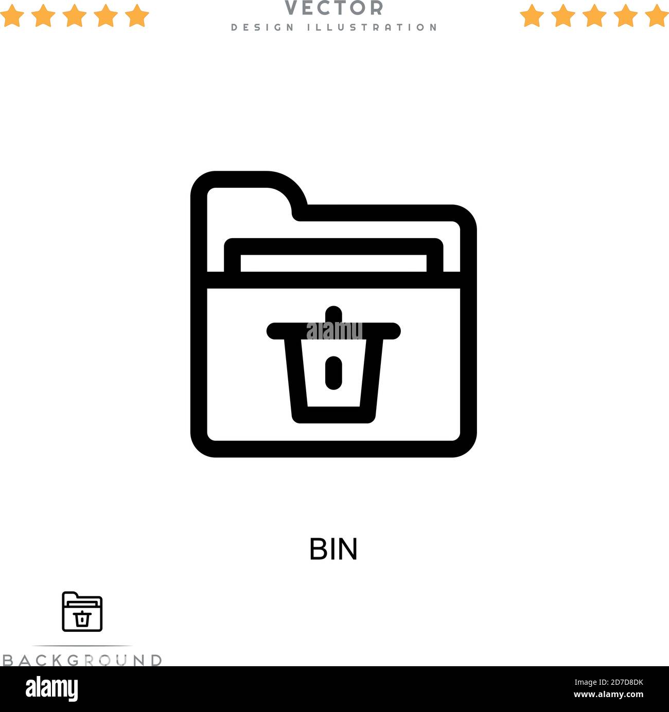 Bin icon. Simple element from digital disruption collection. Line Bin icon for templates, infographics and more Stock Vector