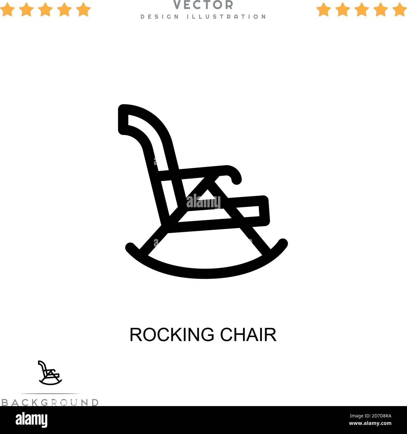 Rocking chair icon. Simple element from digital disruption collection
