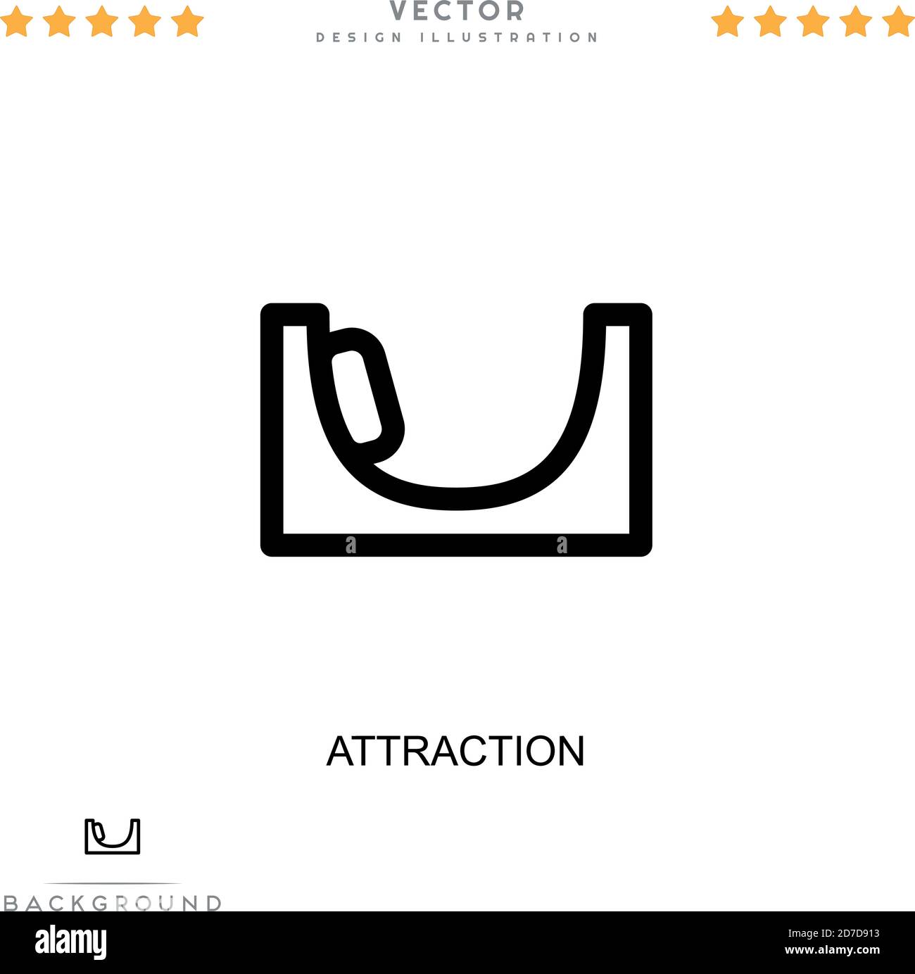 Attraction icon. Simple element from digital disruption collection ...