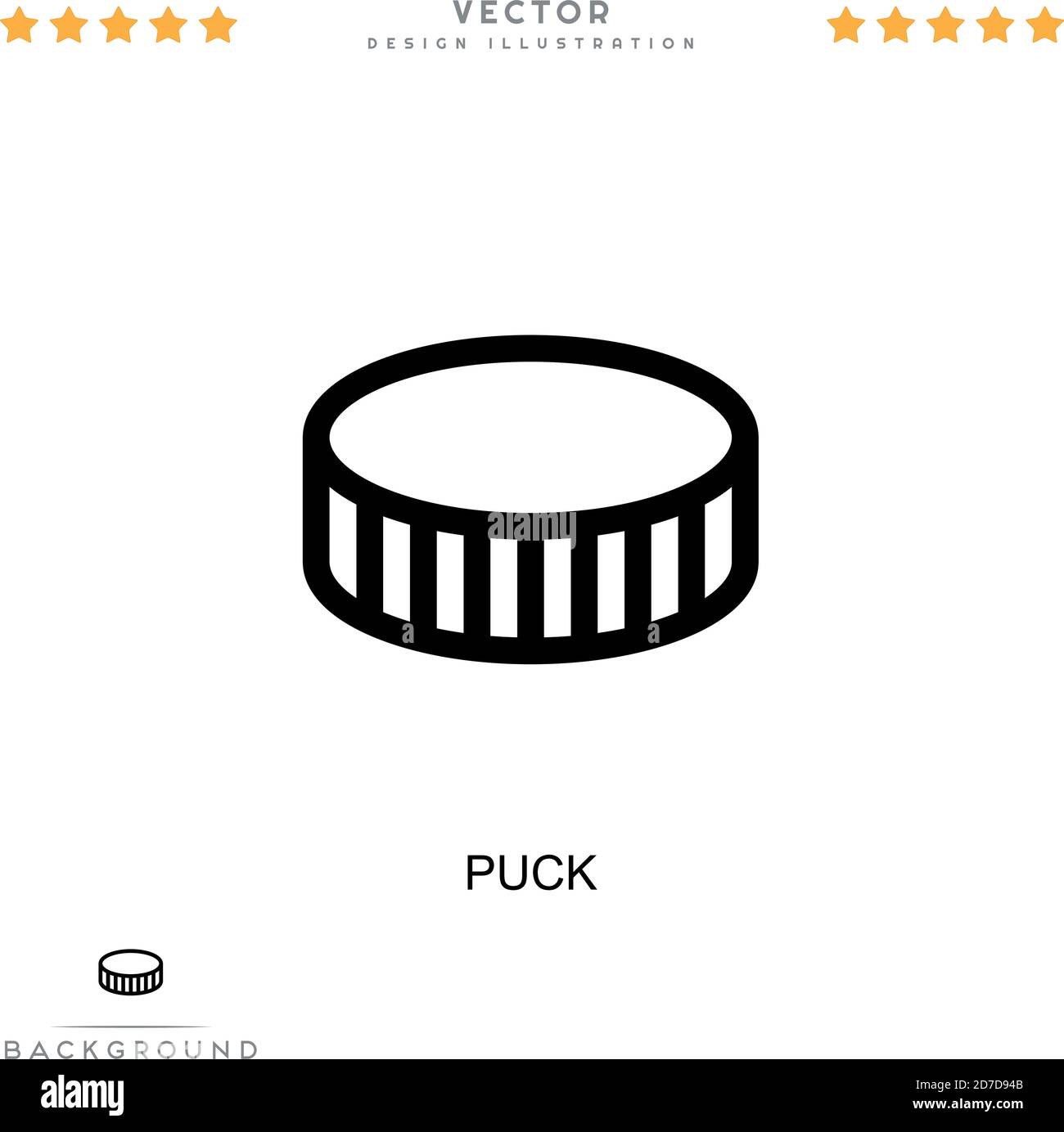 Puck icon. Simple element from digital disruption collection. Line Puck icon for templates, infographics and more Stock Vector