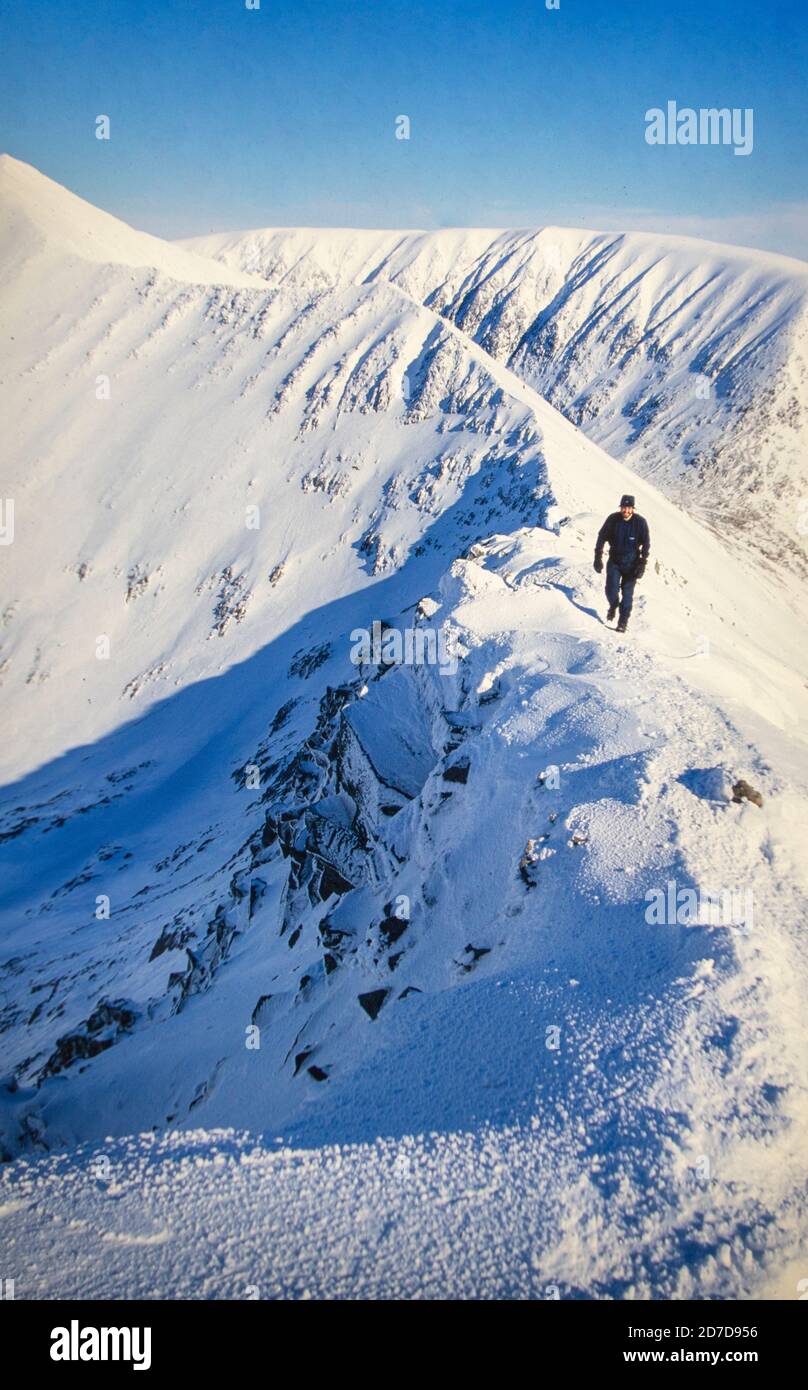A mountaineer on Ben Nevis, Scotland, UK. Stock Photo