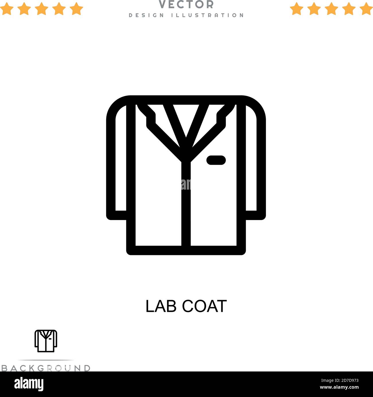 Lab coat icon. Simple element from digital disruption collection. Line Lab coat icon for templates, infographics and more Stock Vector