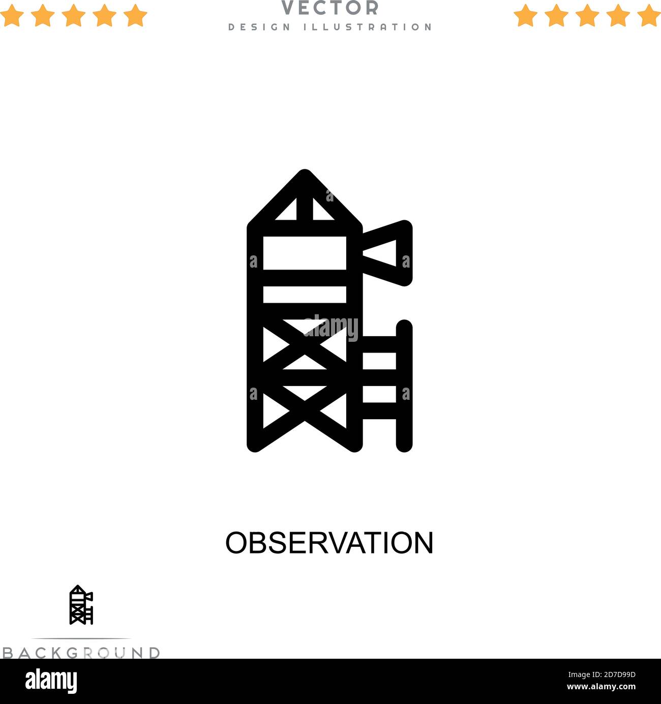 Observation icon. Simple element from digital disruption collection. Line Observation icon for templates, infographics and more Stock Vector