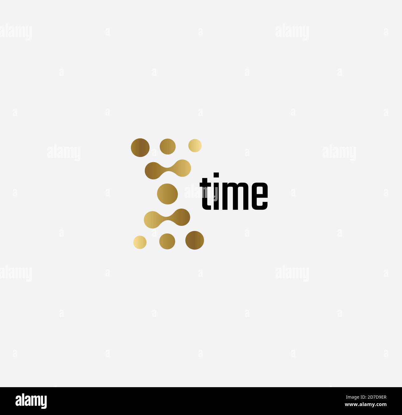 Time icon. Hourglass shaped dots. SImple flat abstract dot logo template. Modern emblem idea. Logotype concept design for business. Isolated vector Stock Vector