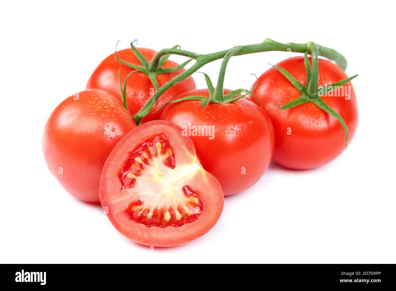 Fresh red tomatoes isolated on white background Stock Photo - Alamy