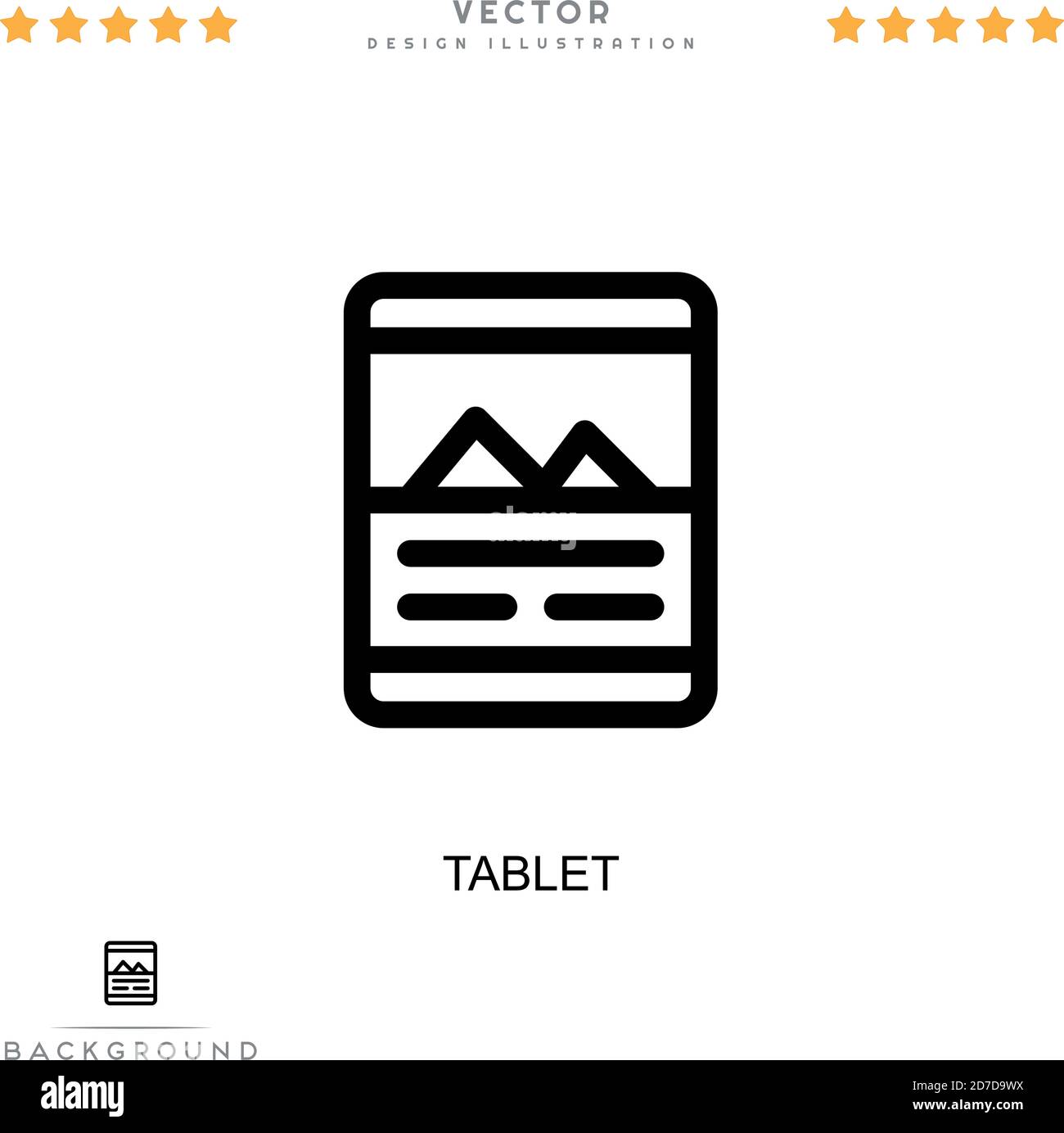 Tablet icon. Simple element from digital disruption collection. Line ...