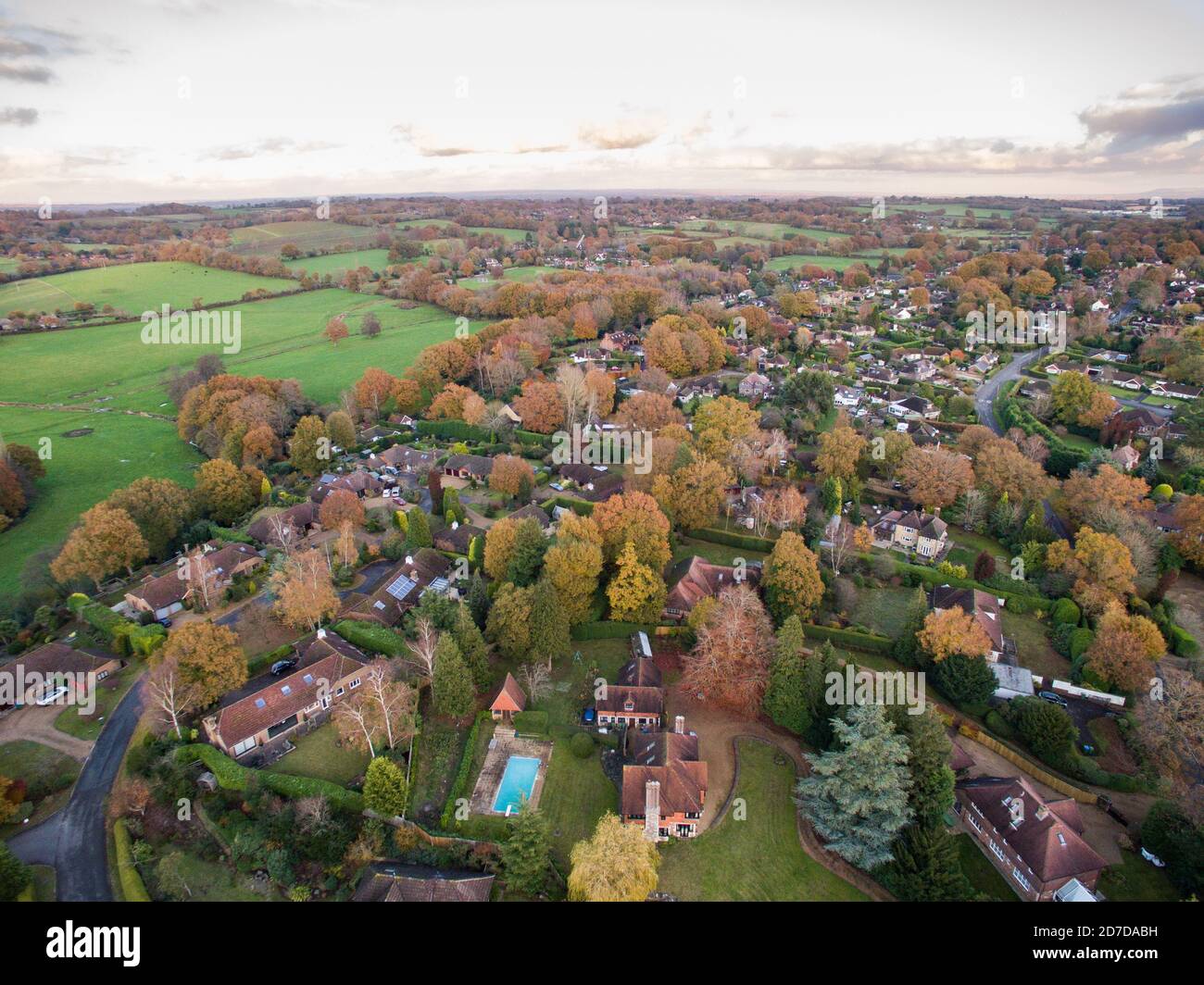Aerial view west sussex village hires stock photography and images Alamy