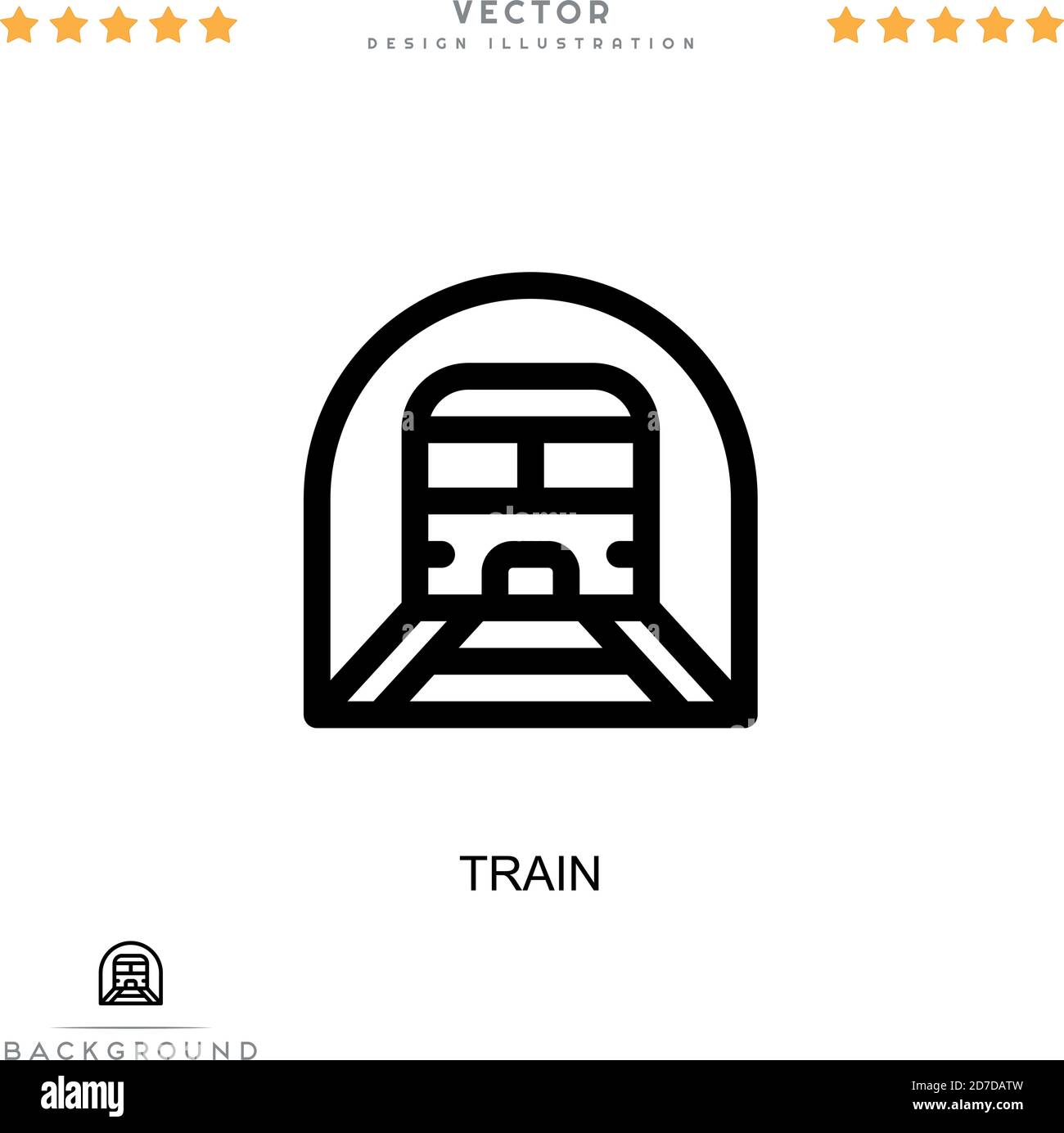 Train icon. Simple element from digital disruption collection. Line ...