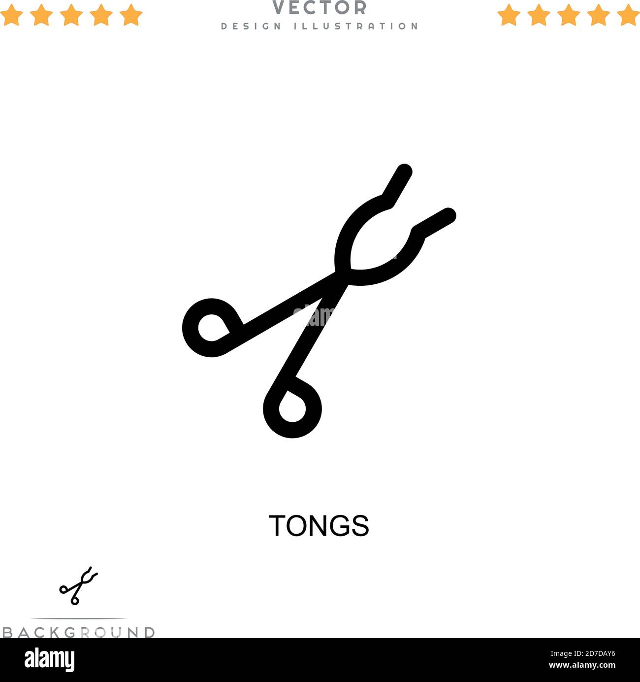 Tongs icon. Simple element from digital disruption collection. Line