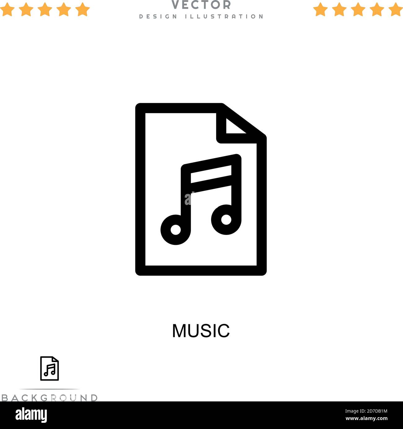 Music icon. Simple element from digital disruption collection. Line Music icon for templates, infographics and more Stock Vector