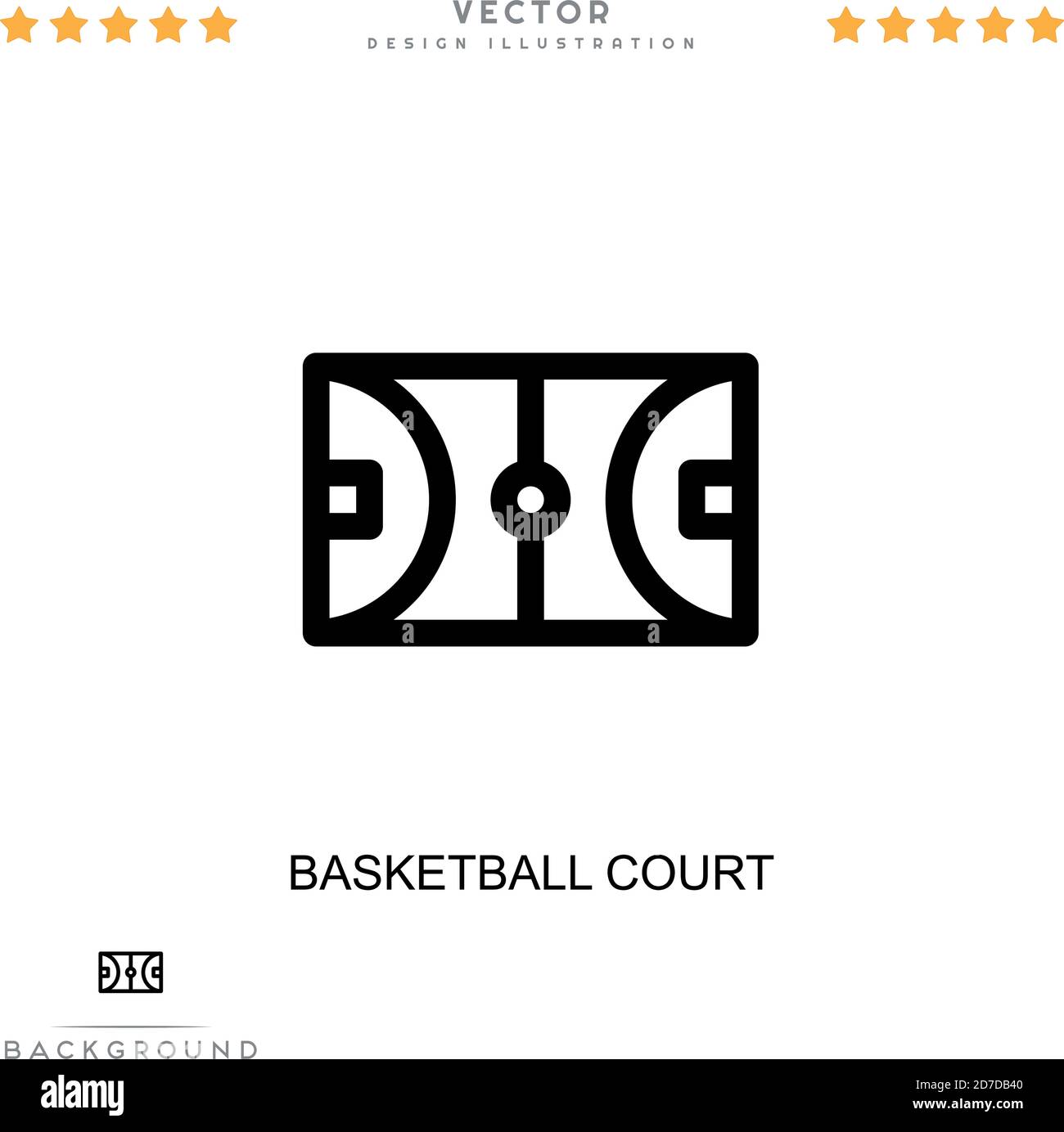 Basketball court icon. Simple element from digital disruption