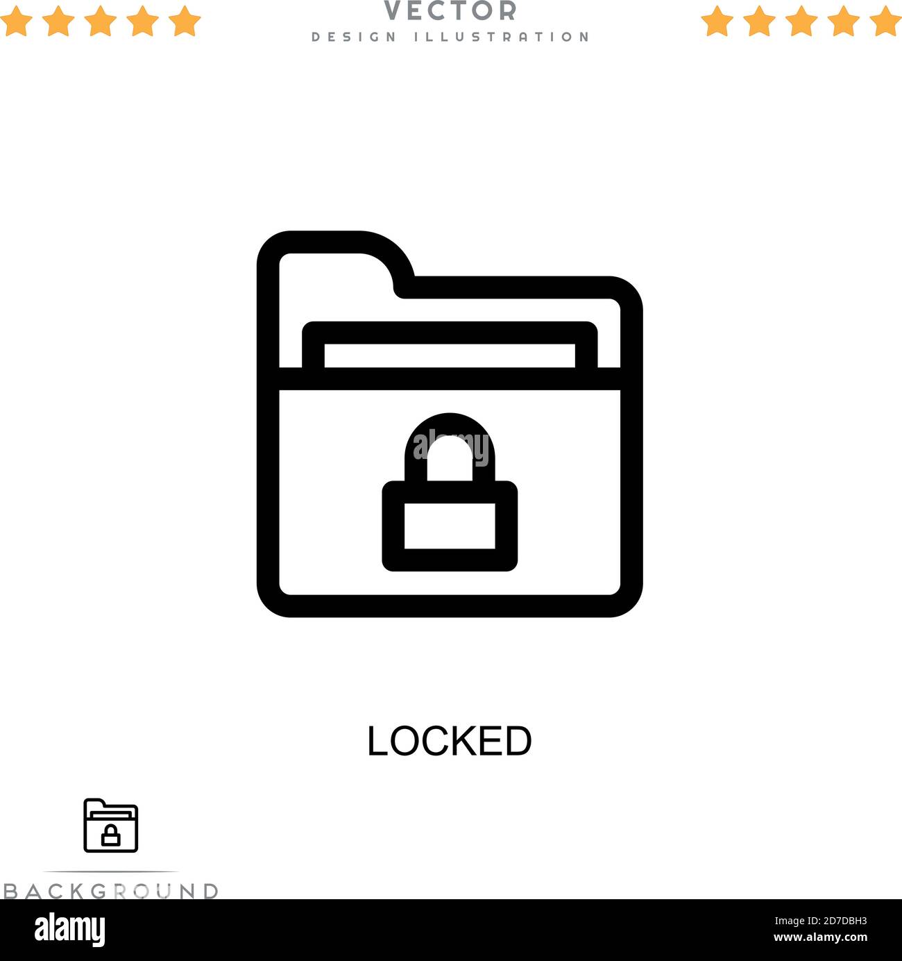 Locked icon. Simple element from digital disruption collection. Line Locked icon for templates, infographics and more Stock Vector