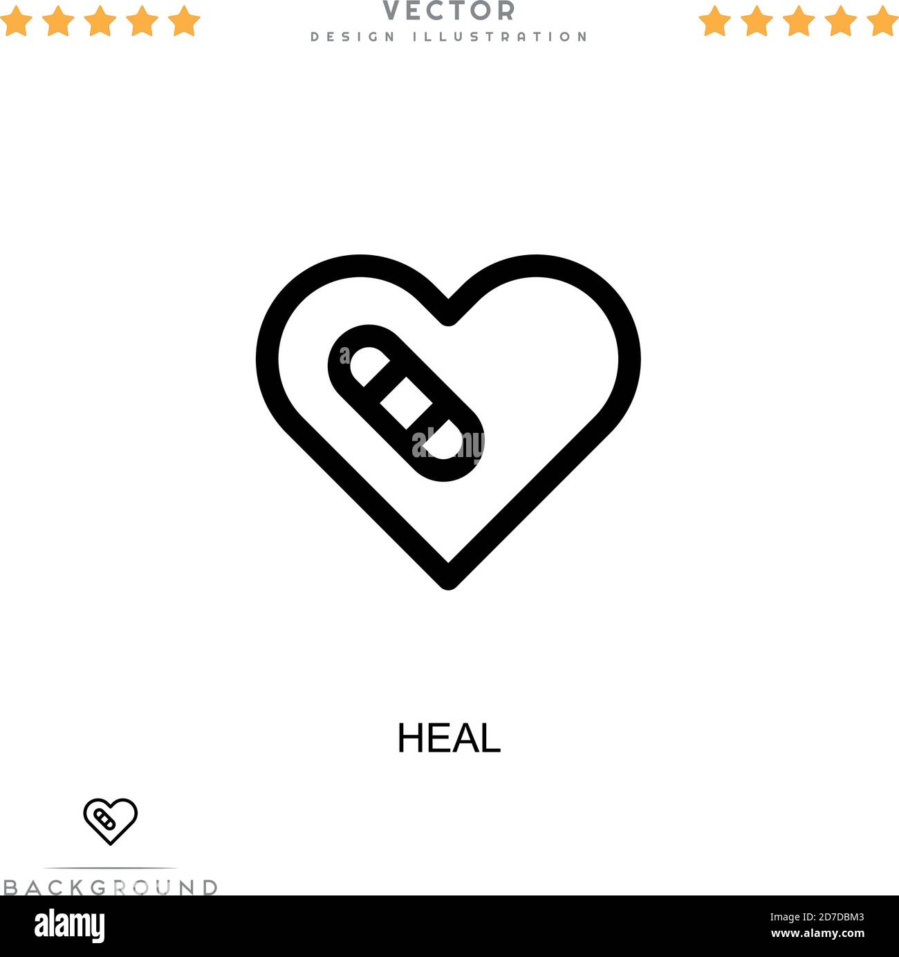 Heal icon. Simple element from digital disruption collection. Line Heal icon for templates, infographics and more Stock Vector