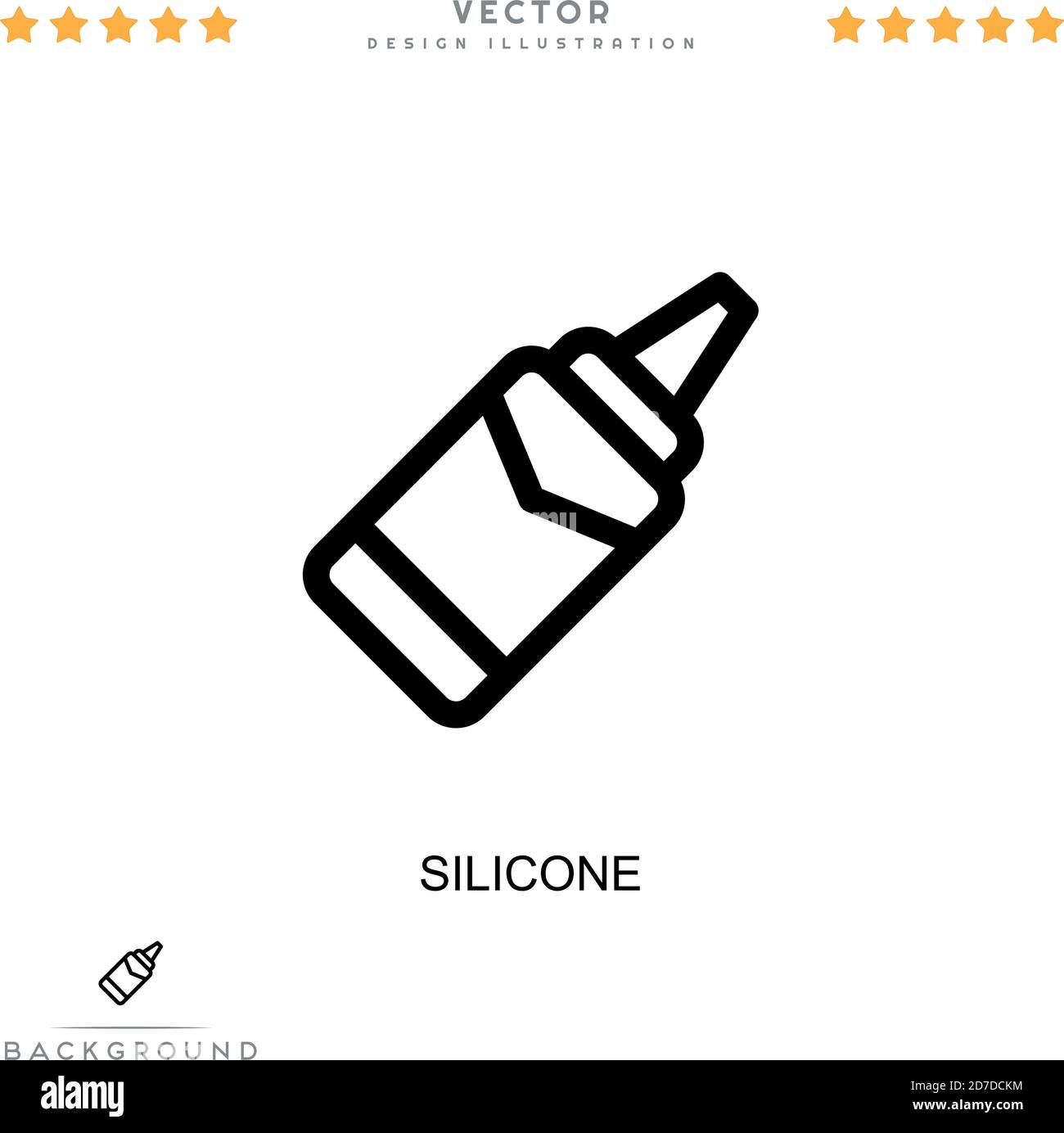 Silicone icon. Simple element from digital disruption collection. Line Silicone icon for templates, infographics and more Stock Vector