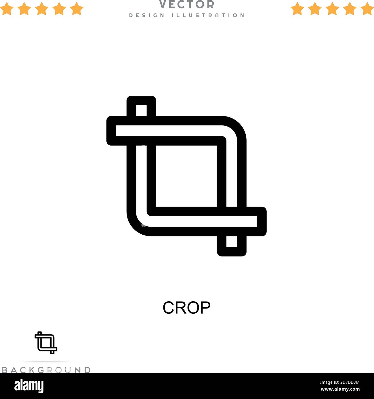 Crop icon. Simple element from digital disruption collection. Line Crop ...