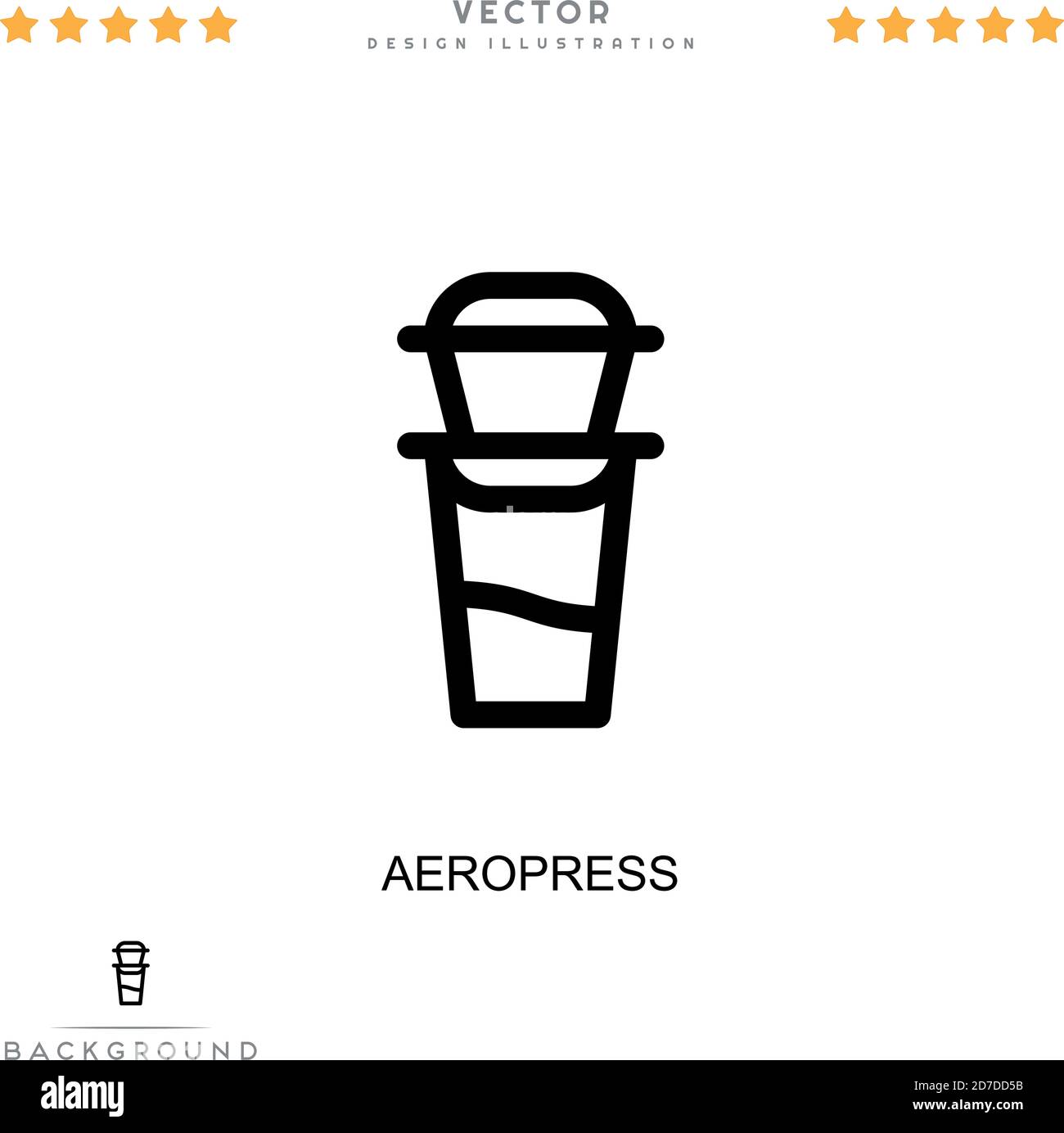 Aeropress icon. Simple element from digital disruption collection. Line Aeropress icon for templates, infographics and more Stock Vector
