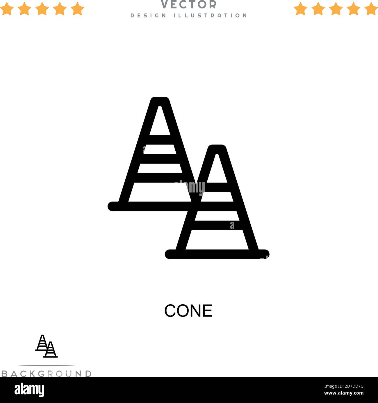 Cone icon. Simple element from digital disruption collection. Line Cone ...