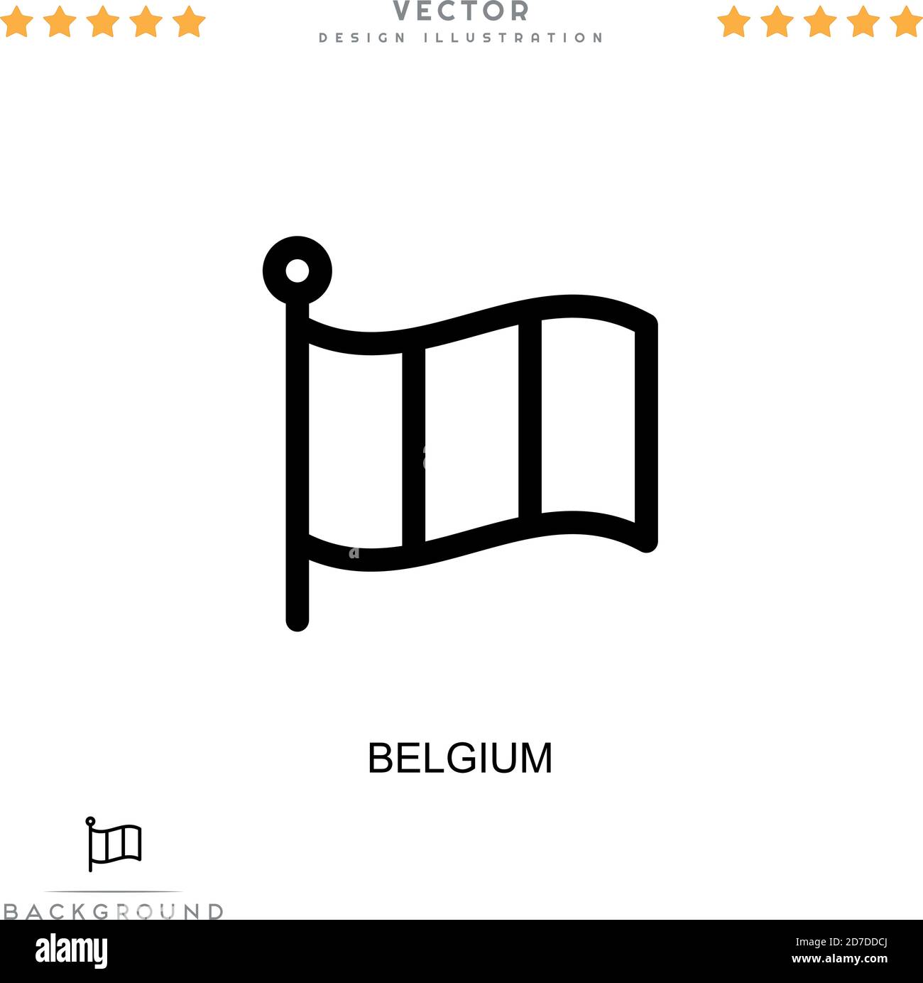 Belgium icon. Simple element from digital disruption collection. Line Belgium icon for templates, infographics and more Stock Vector