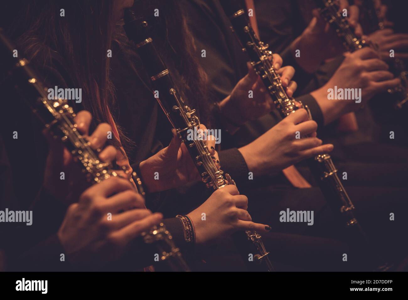 Orchestra in live Stock Photo