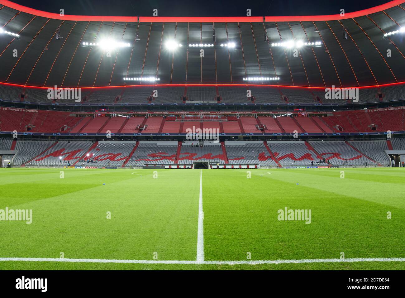 Allianz Arena in the match FC BAYERN MUENCHEN - ATLETICO MADRID 4-0 of  football UEFA Champions League in season 2020/2021 in Munich, October 21,  2020. © Peter Schatz / Alamy Live News /