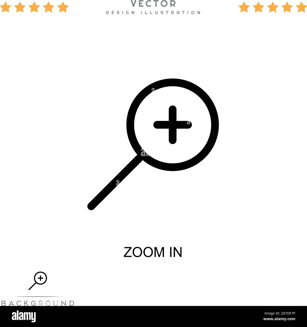 Zoom in icon. Simple element from digital disruption collection. Line ...