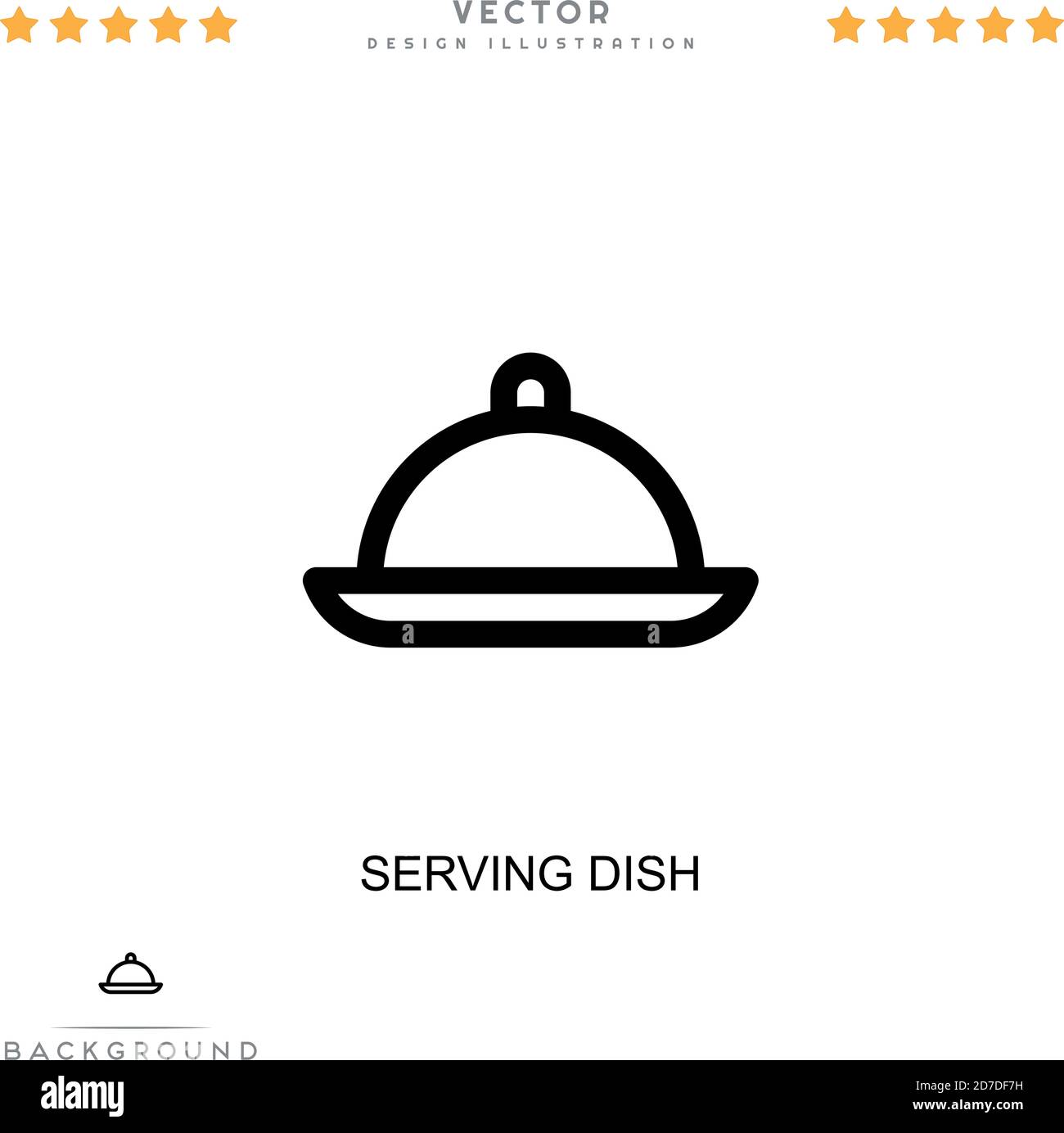 Serving dish icon. Simple element from digital disruption collection
