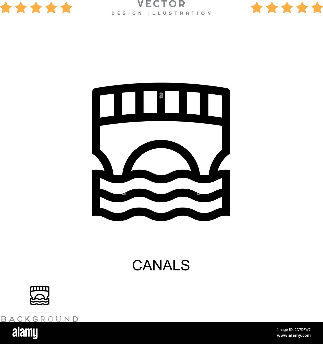 Canals icon. Simple element from digital disruption collection. Line Canals icon for templates, infographics and more Stock Vector
