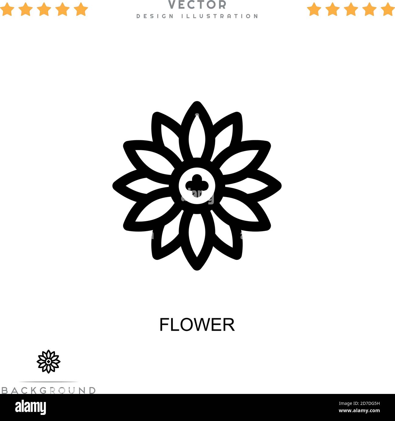 Flower icon. Simple element from digital disruption collection. Line ...