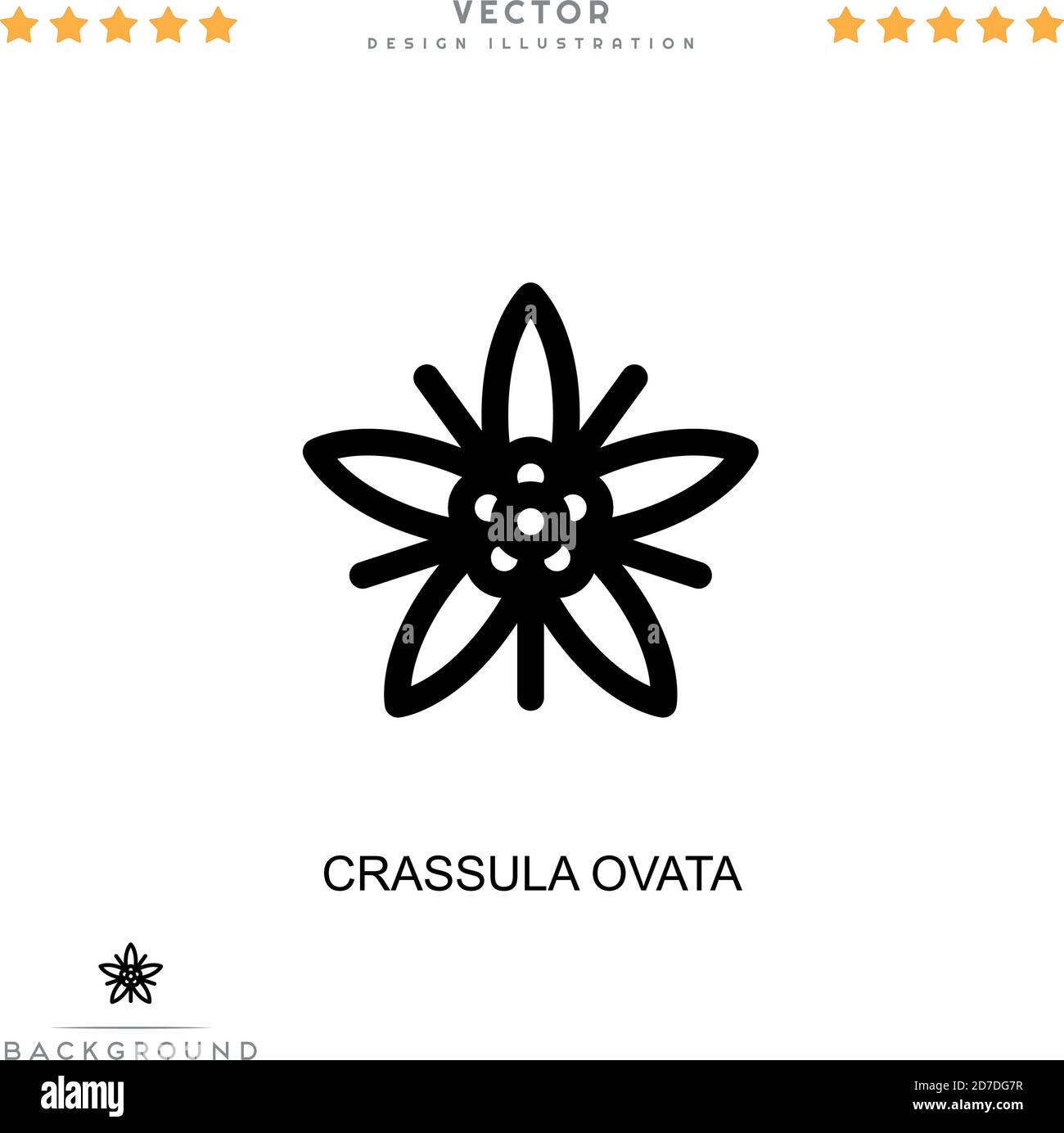 Crassula ovata icon. Simple element from digital disruption collection. Line Crassula ovata icon for templates, infographics and more Stock Vector