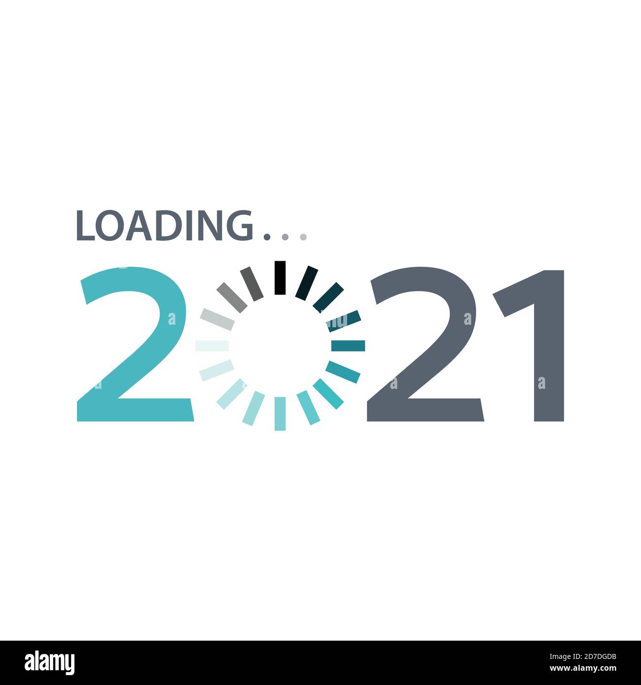 Happy New Year 2021 Loading Design Vector Happy New 2021 Year With Loading Background Vector Design Image Stock Vector Image Art Alamy