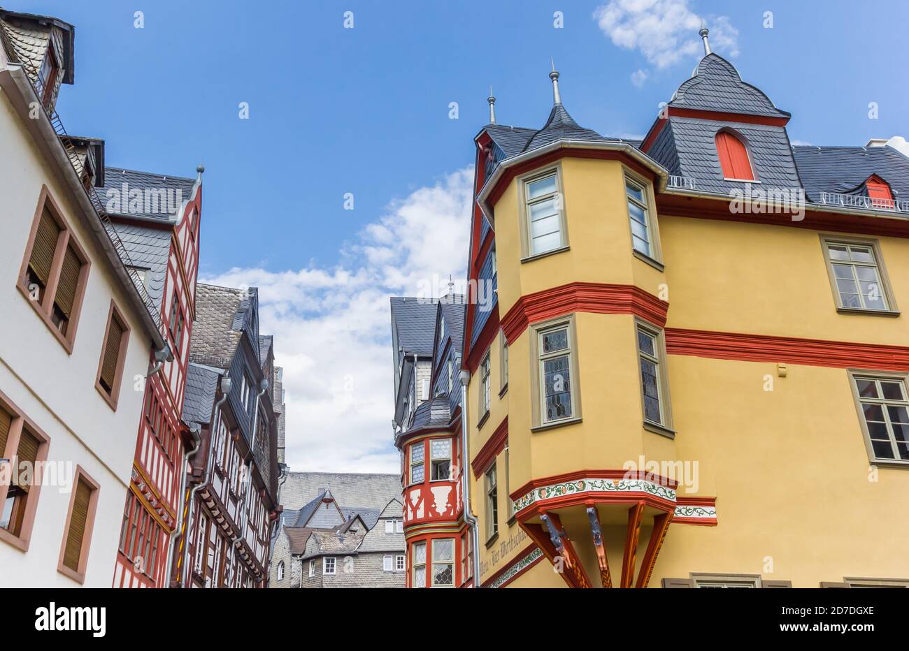Colorful historic houses in Limburg an der Lahn, Germany Stock Photo