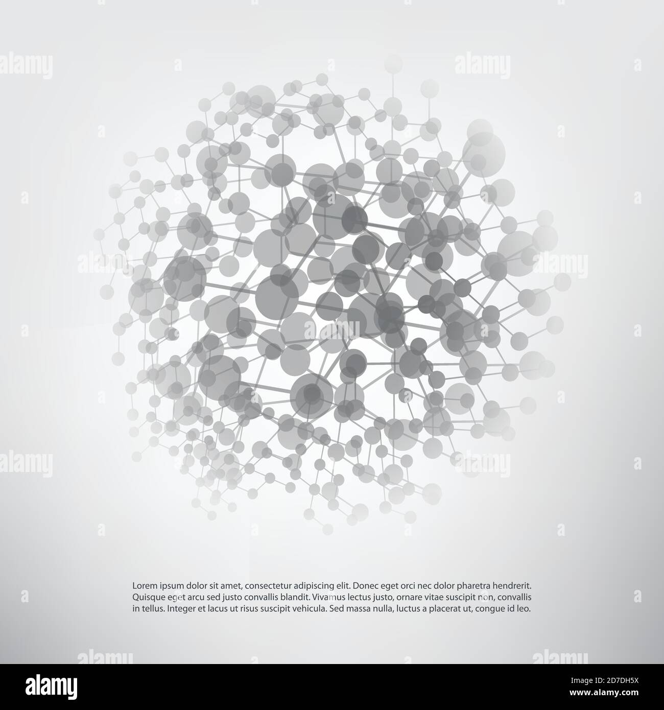 Digital Connections, Scientific Concept, Technology Background Stock Vector