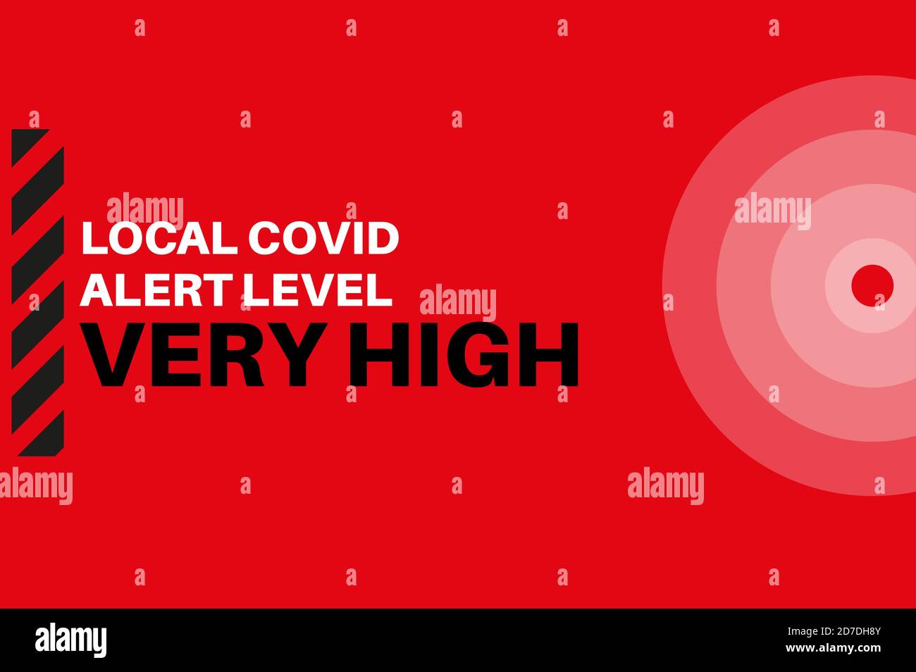 Very high Local Covid Alert Level (Tier 3) Vector Illustration Stock Vector