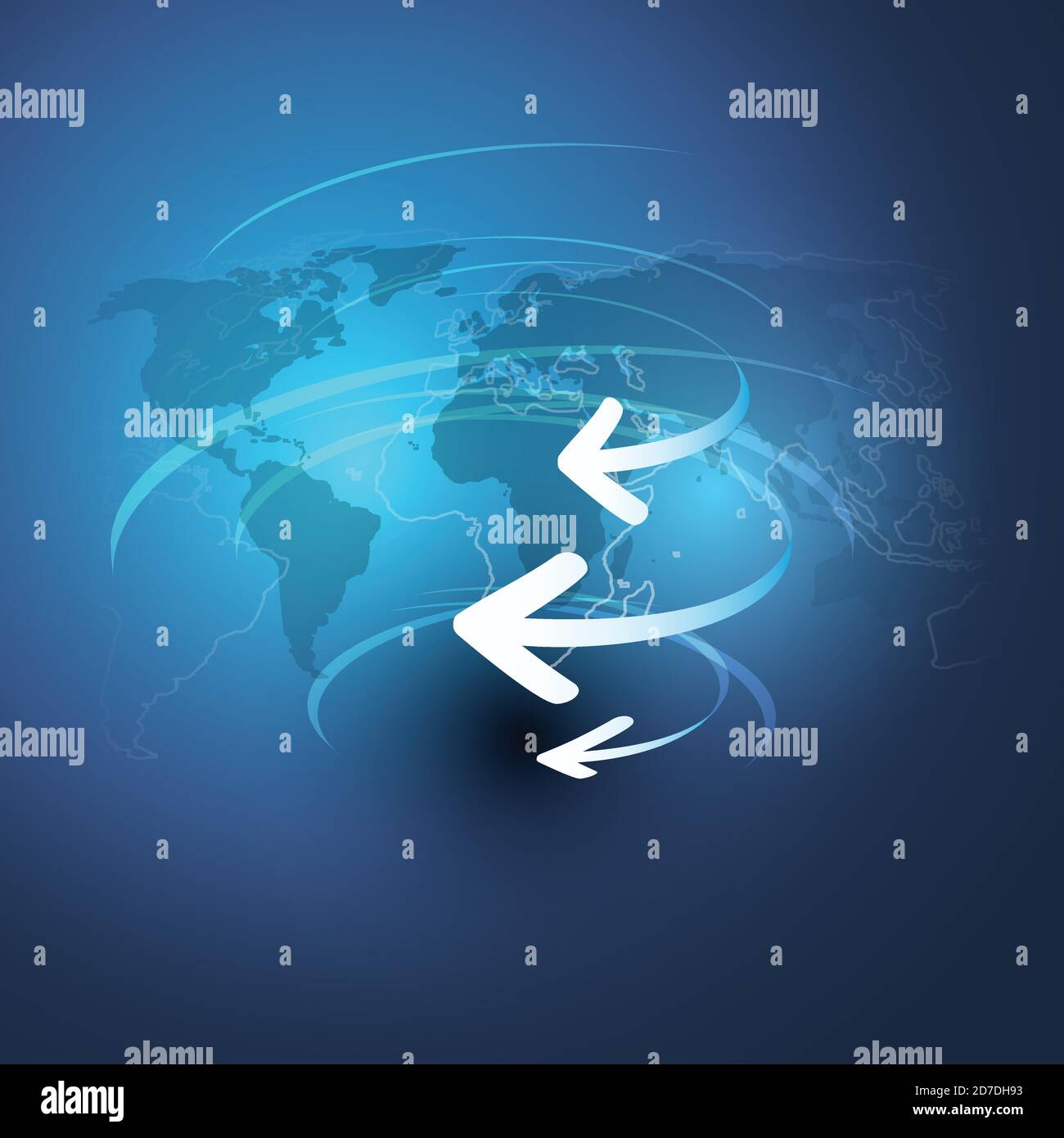Cloud computing and networks design concept, big data, global access ...