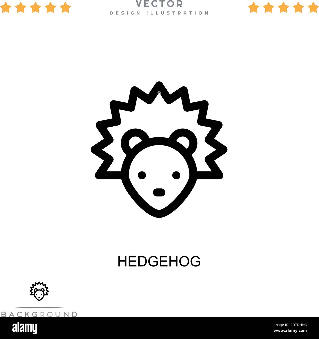Hedgehog icon. Simple element from digital disruption collection. Line Hedgehog icon for templates, infographics and more Stock Vector