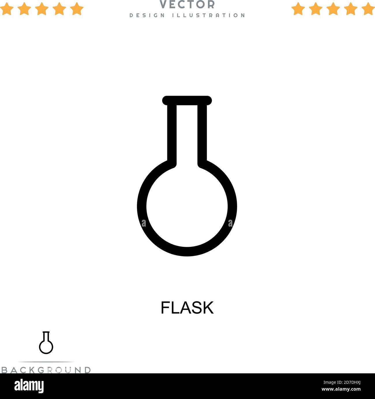 Flask icon. Simple element from digital disruption collection. Line ...