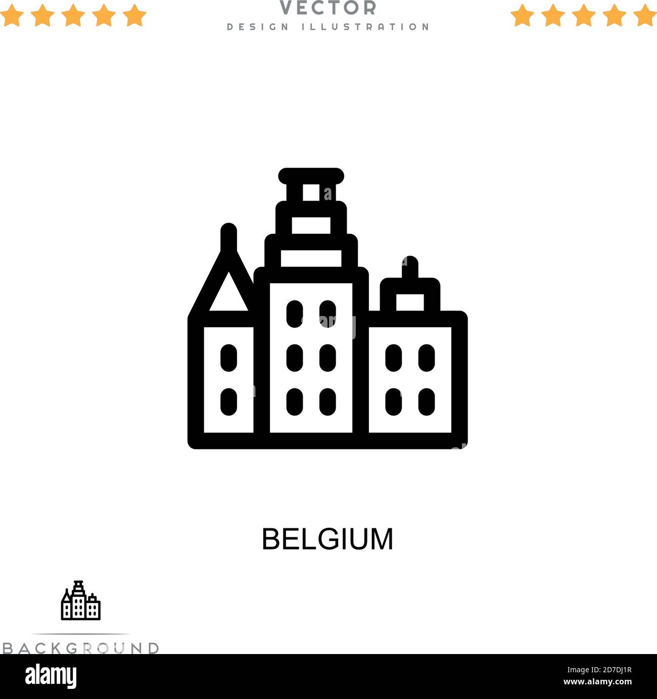 Belgium icon. Simple element from digital disruption collection. Line Belgium icon for templates, infographics and more Stock Vector