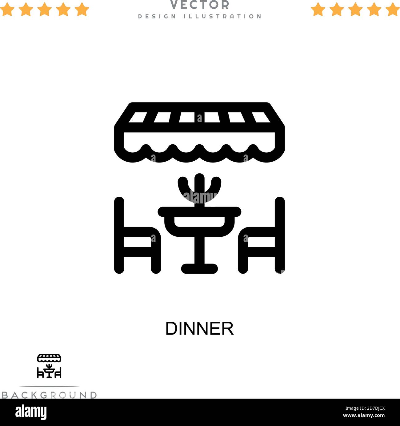Dinner icon. Simple element from digital disruption collection. Line ...