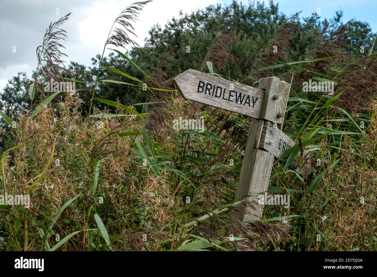 Bridleway sign, Suffolk Stock Photo