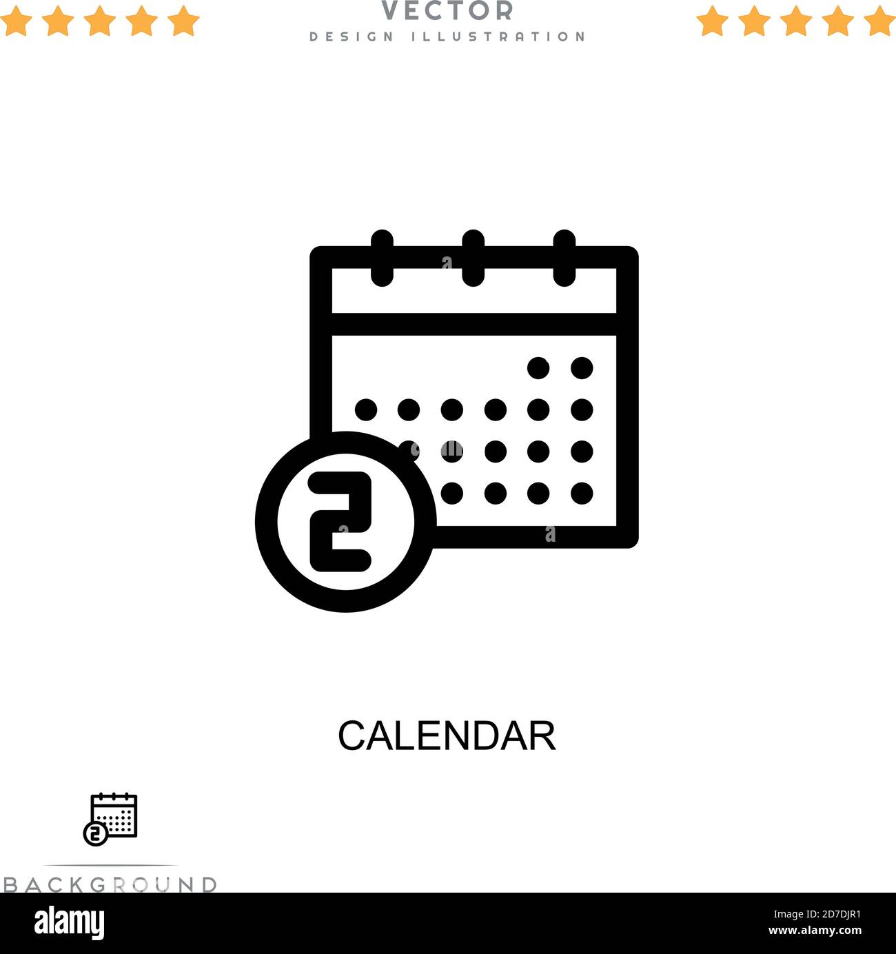 Calendar icon. Simple element from digital disruption collection. Line Calendar icon for templates, infographics and more Stock Vector