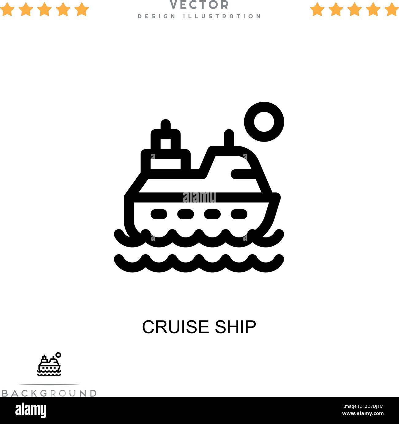 Cruise ship icon. Simple element from digital disruption collection. Line Cruise ship icon for templates, infographics and more Stock Vector