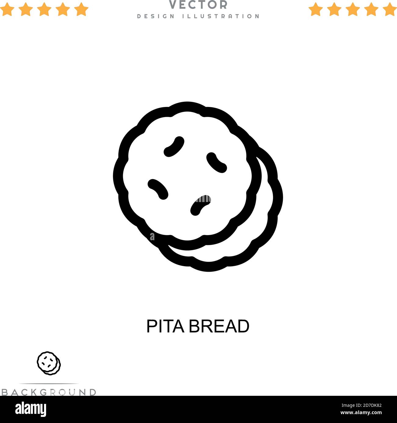 Pita bread icon. Simple element from digital disruption collection. Line Pita bread icon for templates, infographics and more Stock Vector
