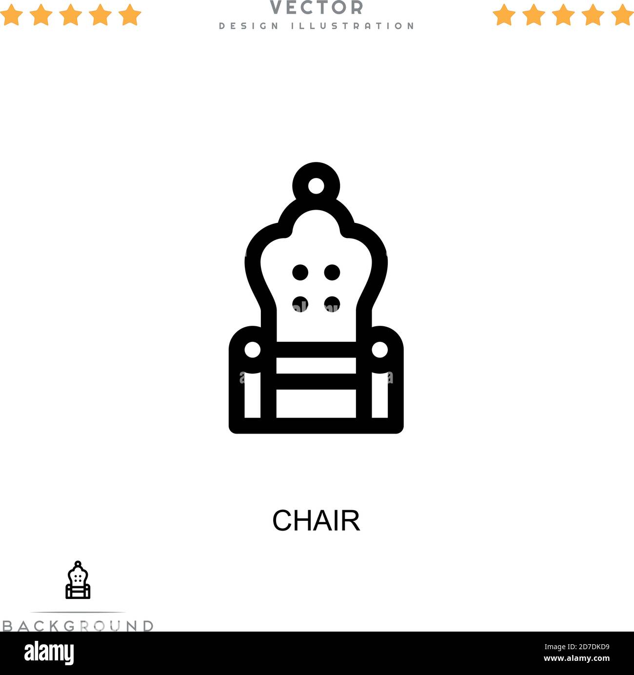 Chair icon. Simple element from digital disruption collection. Line ...
