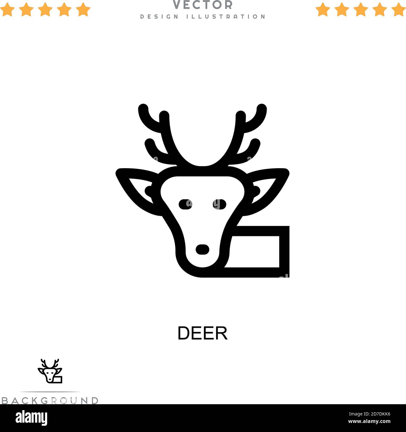 Deer icon. Simple element from digital disruption collection. Line Deer ...