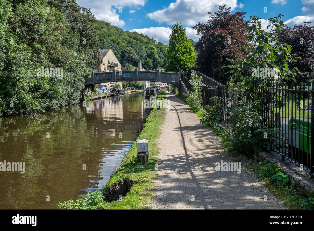 The canals in Hebden Bridge and Sowerby Bridge Stock Photo
