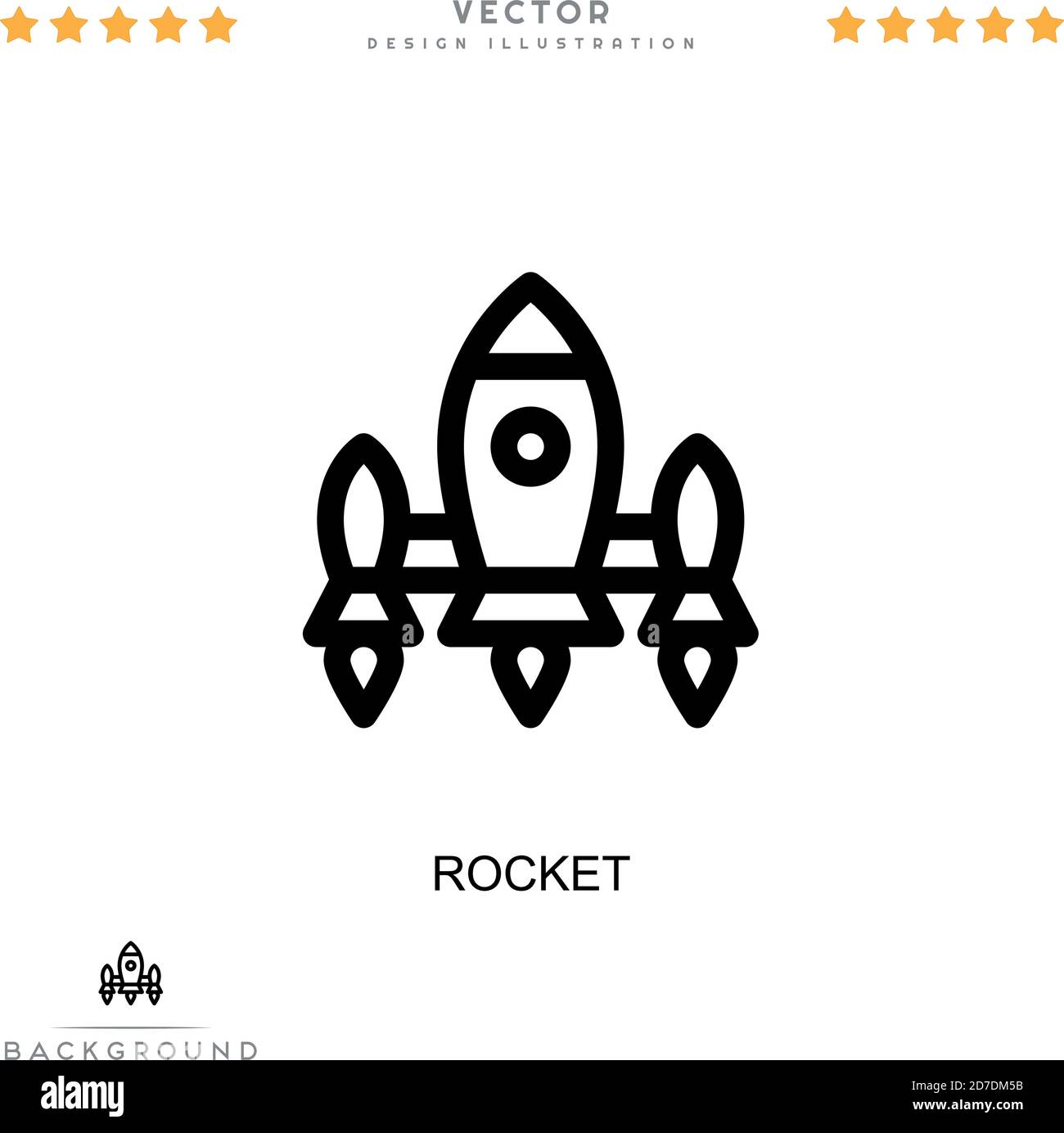 Rocket icon. Simple element from digital disruption collection. Line ...