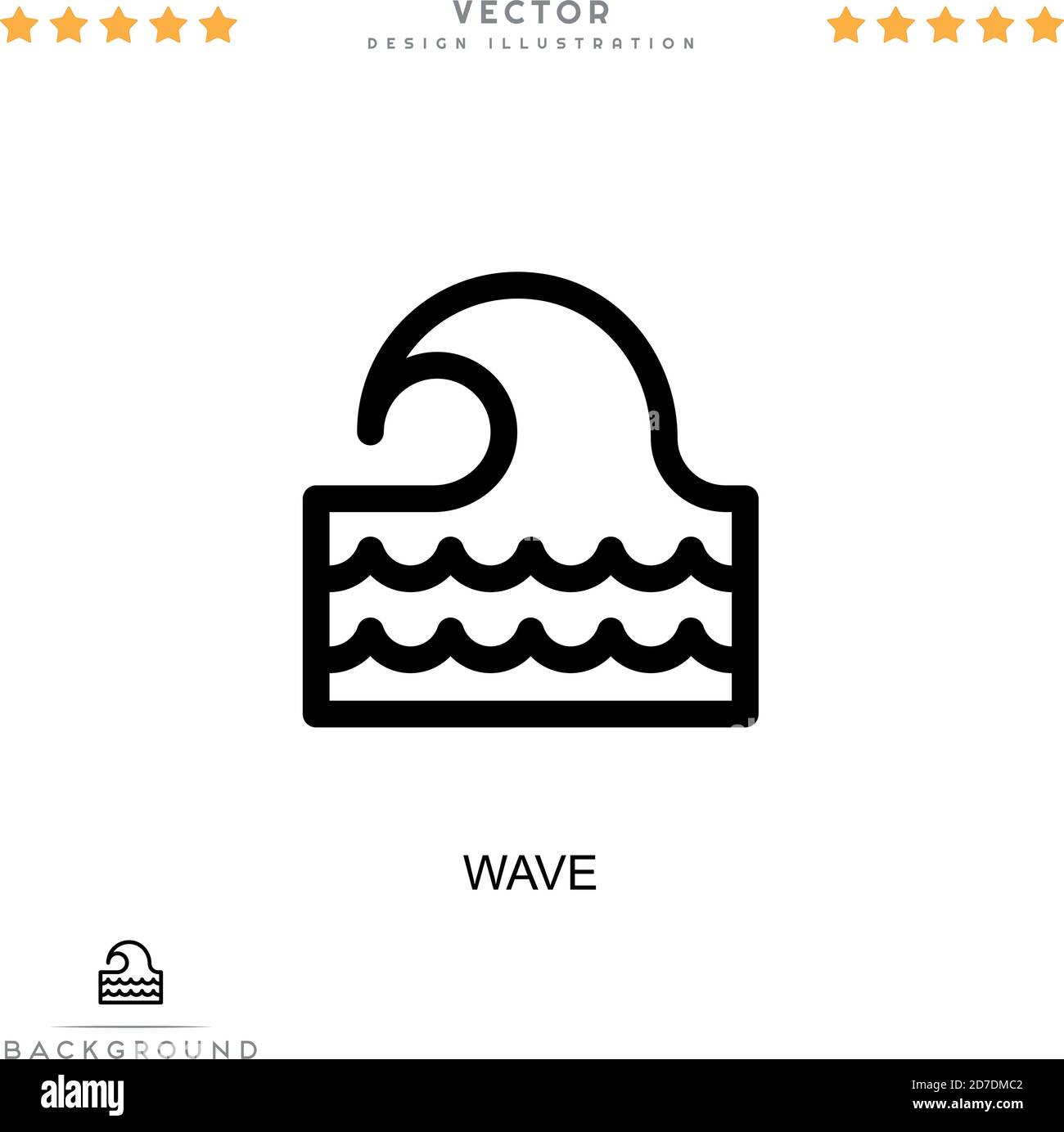 Wave icon. Simple element from digital disruption collection. Line Wave icon for templates, infographics and more Stock Vector