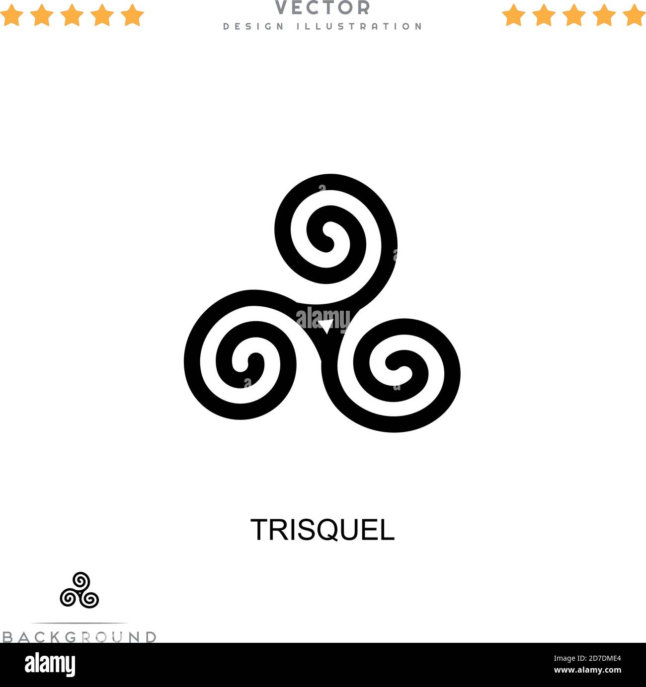 Trisquel icon. Simple element from digital disruption collection. Line Trisquel icon for templates, infographics and more Stock Vector