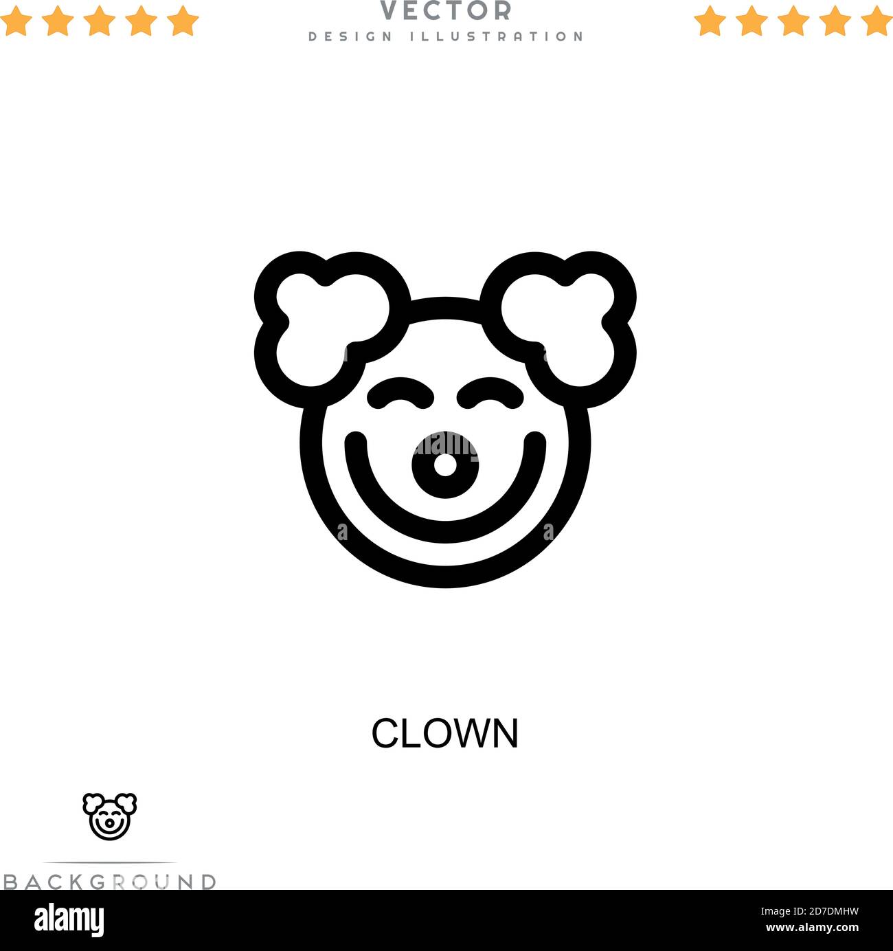 Clown icon. Simple element from digital disruption collection. Line Clown icon for templates, infographics and more Stock Vector